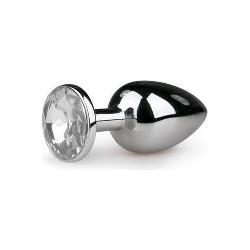 Metalen Buttplug met Zilveren Diamant - S